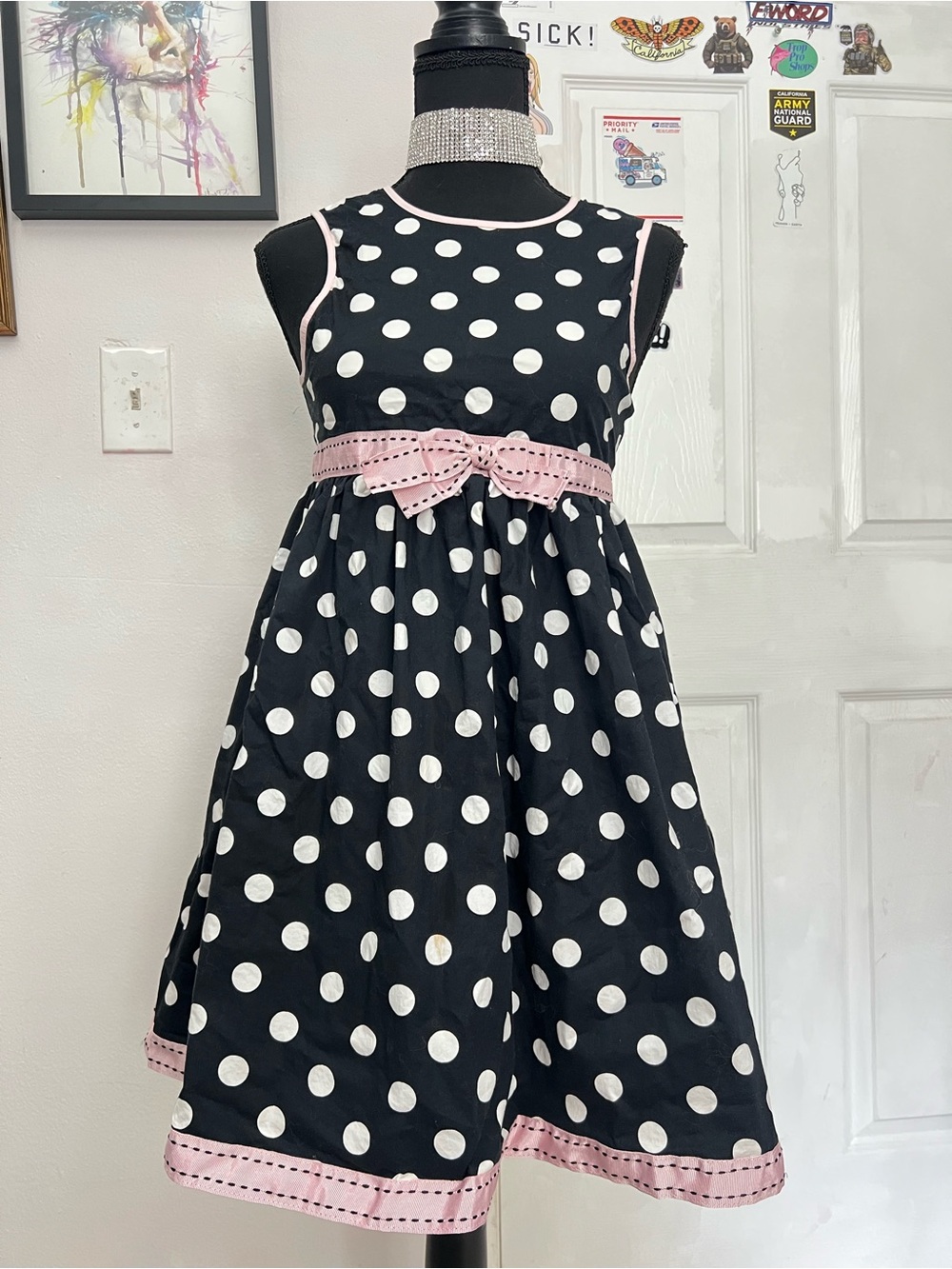 The Children's Place Black & White Polka Dot Dress (read description)
